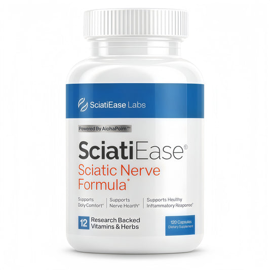 SciatiEase Sciatic Nerve Health SupportSupplement - Nerve Support Formula withAlphaPalm, Pea, Vitamin B Complex, AlphaLipoic Acid 300mg - 120 Capsules